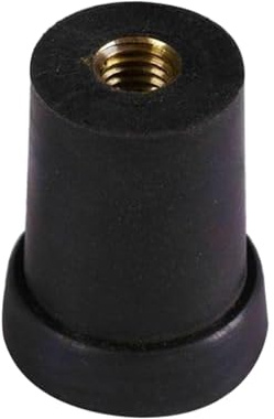 Fenteer Kontrabass-Stachelstift, Gummispitze mit Innengewinde aus Metall, tragbar, stabiler Saitenhalter, Stecker, Saiteninstrument, Endkappenschutz, 8mm
