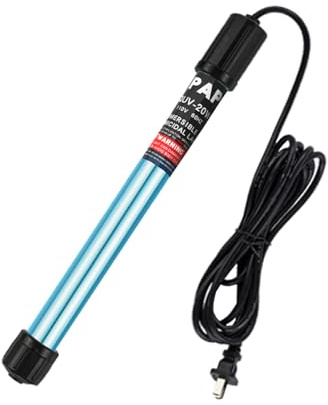 Supaper Luce UV per laghetto da 20 W, per acquari da 100-1000 galloni, chiarificatore d'acqua UV per stagni koi, spa e acquari, piscine