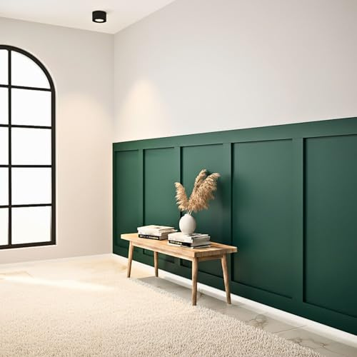 Shaker MDF Wall Panelling Kit (10x100cm & 10x50cm) | DIY Shaker Wall Panels for Modern Interiors | Easy Installation, Paintable MDF Kits for Decorative Walls, Wainscoting & Hallways - Pack of 20