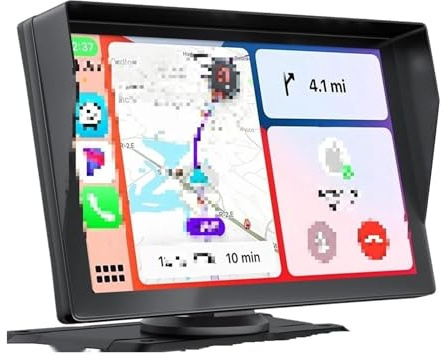 Tablet per auto Autoradio wireless da 9 con Carplay Android Auto, GPS portatile touch screen