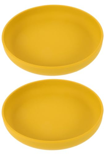Beaupretty 2pièces Assiettes à Ventouse Anti-déversement Silicone avec Bords Surélevés et Compartiments Séparés pour Adulte et Senior Compatibles Lave-vaisselle