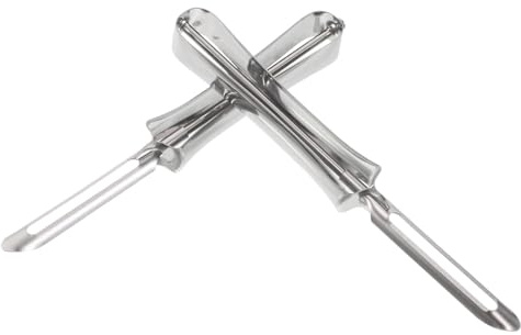 Amosfun Pelador de Verduras Manual de Acero Inoxidable 2 Unidades, Pelador de Frutas y Patatas para Cocina, Herramienta Ergonómica y Resistente para Pelar Zanahorias y Pepinos,