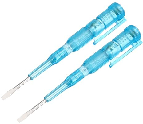 QUARKZMAN 2 Pcs Stylo Testeur De Tension, Tournevis Testeur Electrique A Tete Plate 3.6mm, Detecteur De Circuit AC 100-500V Avec Indicateur A Neon Pour Tests Electriques Industriels Et