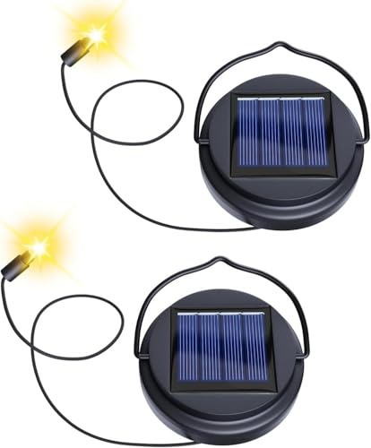 2PACK 400mah Solar Light Replacement Top Parts Kit,Small Outdoor Replacement Lantern,Wa Solar Outdoor SolarLighting Part,for