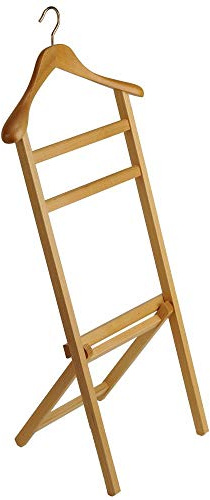 MAWA Stummer Diener, Herrendiener aus Holz zum Aufhängen von Hemden, Blusen, Hosen, Röcke, Accessoires und Jacketts, FSC® Zertifiziert, Natürlich, Authentisch, Exklusiv - Edles Buchenholz, Typ 2
