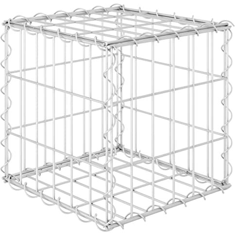 vidaXL Cube Gabion Raised Bed - Versatile Steel Wire Garden and Patio Planter – Rustproof, Weather-resistant with Easy Assembly – 30x30x30 cm