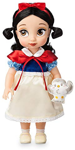 Disney Store Poupée Blanche Neige, Collection Animator, 39 cm / 15 avec Chevelure réaliste et Tenue, Peluche Oiseau en Satin, poupée pour Les Enfants de 3 Ans et Plus.