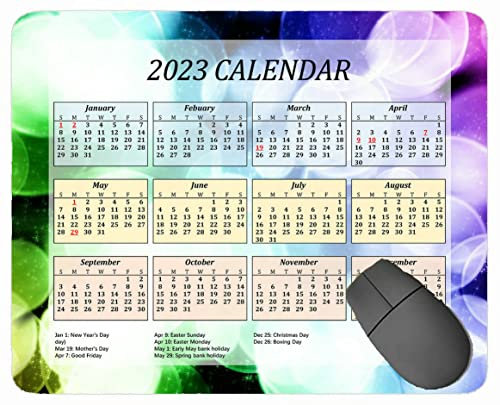 Spezielles Design 2023 Kalender Mauspad, Katze Daunen gestreifter Mündchenlicht Anti Slip Gummi Mousepads
