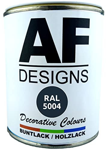 Alex Flittner Designs Buntlack Holzlack RAL5004 auf Wasserbasis 750ml seidenmatt Innen Aussen