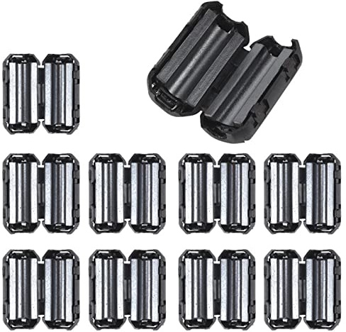 5mm / 7mm / 9mm / 13mm Ferrit-Ringkern 10 Stück Ferrite Ring Ferritfilter Clip Schwarz Entstörfilter Ferritkerne RFI EMI Noise Suppressor Kabel Clip (für Kabel 9mm)