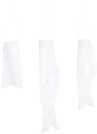 Cabilock 3pcs white Embroidery Japanese-style sushi blank cloth child japanese carp windsock swordfish hanging garden fish flags outdoor decor DIY Japanese Carp Windsock ribbon