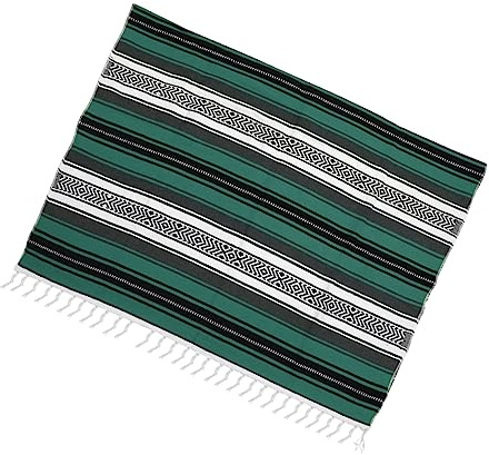 Toddmomy Mexikanische Sofadecke Grün aus Polyester Baumwolle, Gewebt