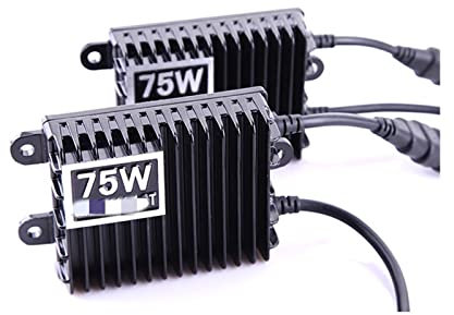 Vorschaltgerät für Xenon-Scheinwerfer 2 Stücke 75 Watt AC Versteckt Umbausatz Xenon Vorschaltgerät Xenon Birne Weiß Farbe 6000 Karat Autoscheinwerfer Auto Lampe H1 H7 H8
