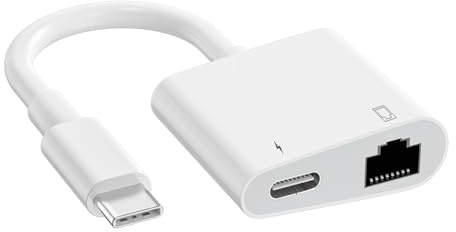 Adaptateur USB C vers Ethernet, adaptateur réseau LAN Ethernet RJ45 2 en 1