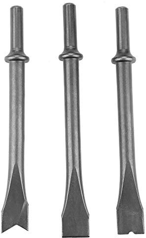 Tixiyu Scalpello per Martello ad Aria Compressa, 3 Pezzi, Fusto Rotondo Extra Lungo, Set di Punte Pneumatiche per Martello