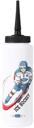 Lljsszr Borraccia da Hockey su Ghiaccio con Cannuccia, Tazza a Prova di Perdite, Bollitore, Borraccia Sportiva per Calcio, Ciclismo, Paglia Dritta