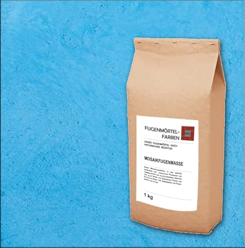 MOSAIK Fugenfüller | HIMMELBLAU | 1kg | Optimiert für 1mm-4mm schmale Fugen im Innen- und Außenbereich auf Wand- und Bodenflächen | Frostfest