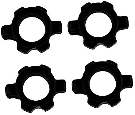 BESPORTBLE 4pcs Dumbbell Bar Nut Fixing Nut for Barbell Safety Easy to Install Weightlifting Accessory for Home Fitness Equipment Compatible with Dumbbell Bars