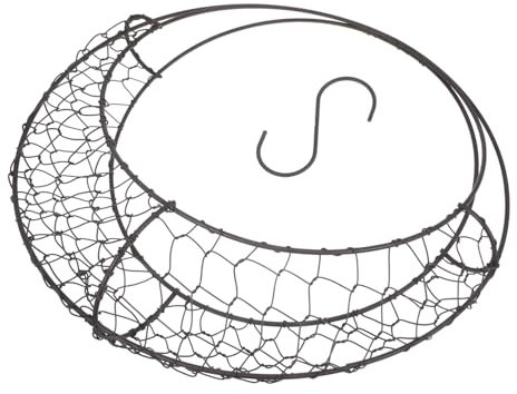 GAROZATION Panier Suspendu Forme s En Fil De Fer 28 x 6,8 Cm, Cadre Métallique Pour Pot De Plantes Succulentes, Support Solide Pour Décoration Intérieure Et Extérieure, Jardin Et Balcon