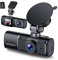 Volam Dashcam Auto Vorne Hinten Full HD Dash Cam Auto Kamera mit IR Nachtsicht G-Sensor Loop-Aufnahme Parküberwachung 64GB Karte WDR