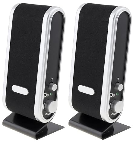 JQVDE Haut-parleurs for Ordinateur Portable avec Alimentation USB Filaire, Prise Audio stéréo 3,5 mm, Haut-Parleur Portable adapté for Ordinateur Portable PC, adapté for Mac