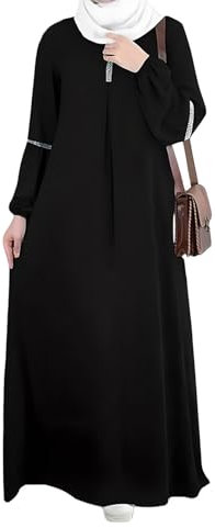 Ansenesna Gebetskleidung Für Frauen Abaya Muslim Gebetskleid Damen Ohne Kopftuch Hijab Kleid Lang Elegant Muslimische Kleider Frauen Langarm Locker Islamische Kleider
