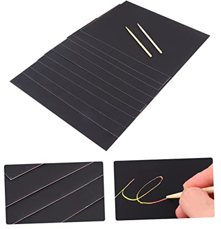 JOINPAYA 2packung Pack Umweltfreundliche Scratching Drawing Papers Kreative Kratzpapiere Für Erwachsene Für Zuhause Und Kindergärten Schwarz