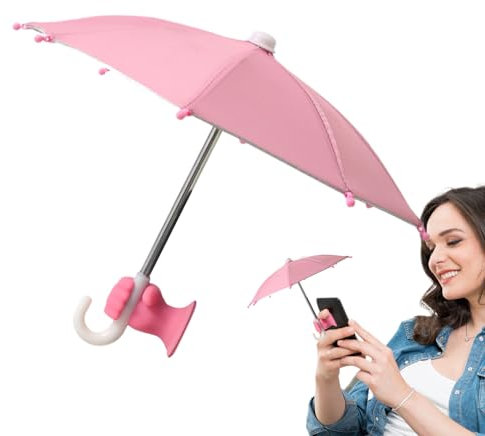 Phone Sun Shade, Phone Umbrella with Fist Suction Cups, Portable UV Protection Cell Phone Umbrella Sun Shade Accessories for Car and Motorcycle