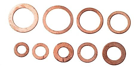 MAGICLULU 200stücke Kupfer Dichtscheibe Sortiment Set Für Ölablassschraube Dichtung Mit Kupferscheiben Für Wasser Kraftstoff Und Hydraulikanschlüsse
