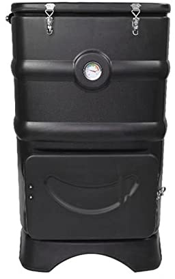 Contenedor de compostaje, 110 L, compostador aislado para exteriores con sistema de ventilación y termómetro para compostaje durante todo el año