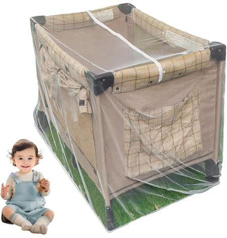 Moskitonetz für Kinderbett, ultradichtes Kinderbettnetz, 130 x 76 x 76 cm, leichtes Babybett-Überdachung für Kinderspielplätze, Wiegen, Stubenwagen, Weihnachtsdekorationen