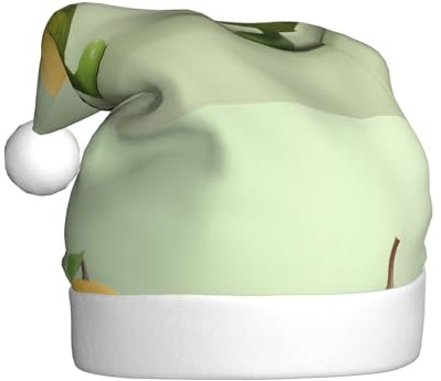 WHJSHOP Smiling Honeydew Melon Printed Christmas Hat for Adult Making It a Fun and Durable Gift for Men and Women