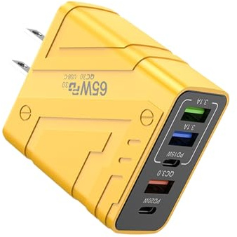 di Carica 65W Adattatore Multiporta con di Protezione da Cortocircuito | Caricatore USB Con Multiple Porte Per L'In Casa, In Ufficio E Durante I Viaggi