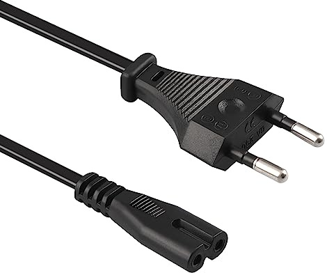 Xahpower 3 Metros Cable de Alimentación, Euro C7 Cable de 2 Pines Figure 8 Cable de Alimentación Compatible con PS5 / PS4 / PS3 / PS2 / Xbox One S/Xbox Series X/S/Printer etc