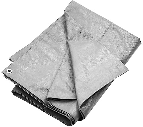 Bâche de Protection Extérieur Imperméable, Bâche Multi-usages Housse de Protection Étanche 180 g/m² 4x4 m Gris PEHD