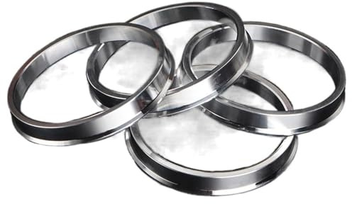 LUOKEKE Zentrierringe 4 Teile/Satz Radnabe Zentrische Ringe 57,1-72,56 、,1-66,5,1-70,3,1-73,1 Aluminium Legierung for Auto(57.1 to 66.5)