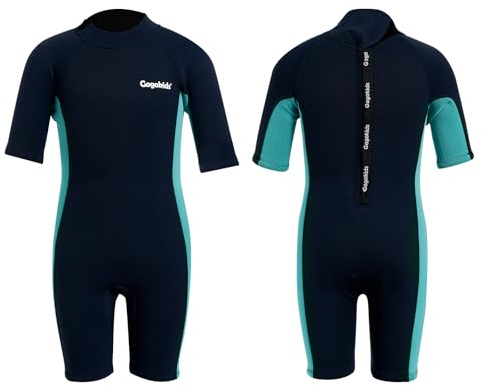 Gogokids Traje de Neopreno de 2.5 mm, Traje de Buceo Térmico para Niños y Niñas, Una Pieza Trajes Húmedos Cortos Completos, para Deportes Acuáticos, Surf, Natación, Buceo y Esnórquel