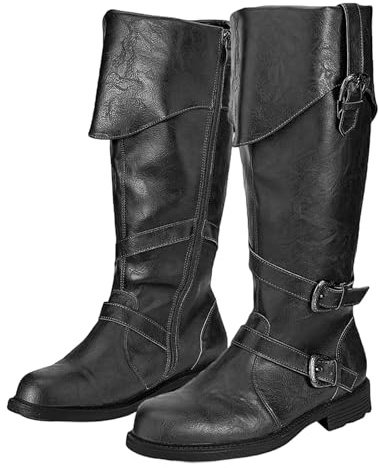Mittelalter Stiefelüberzieher,Pirate Stiefelstulpen Herren Damen,Mittelalter Stiefel Gamaschen,Mittelalter Kostüm Herren,Steampunk Accessoire für Fasching Kostüme Cosplay,Halloween,Ritter,Krieger Mode
