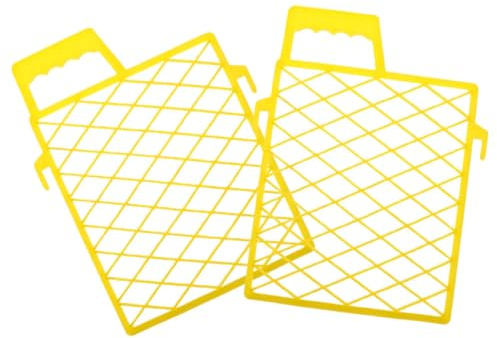 FUTUREORYY 2pcs 7-inch Plastic Paint Tray Grids Paint Screen Mesh for Roller Tray Liners Sturdy Plastic Bucket Screens for DIY Home Interior Supplies