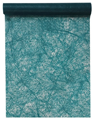 Santex Tischläufer Tischband 30cm x 5m Blaugrün - Dekostoff - Dekoration zu Feiern - 3586