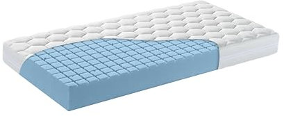 Betten-ABC - Mini-Duo - Wendematratze für Babys & Kleinkinder - 80x180 cm - mit Klimaband & 2 Liegeseiten - Oeko-TEX-Zertifiziert - Abnehmbarer & waschbarer Polyester-Bezug - Lieferung per Paket