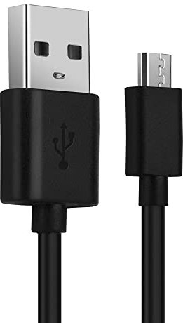 CELLONIC® Universal Micro USB Cable for Mobile Phones, Tablets, GPS, Speakers – 2A Fast Data Transfer 1m PVC Charging/Charger Lead - Black