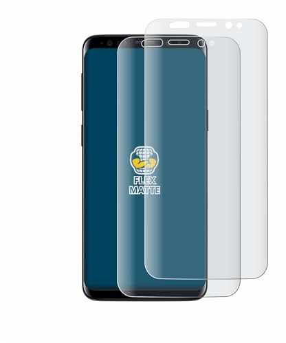 BROTECT Schutzfolie für Samsung Galaxy S9 | 2 Stück Entspiegelnder Displayschutz Made in Germany Matte Full-Screen Folie Full-Cover 3D Curved Anti-Reflexion Montage Kit