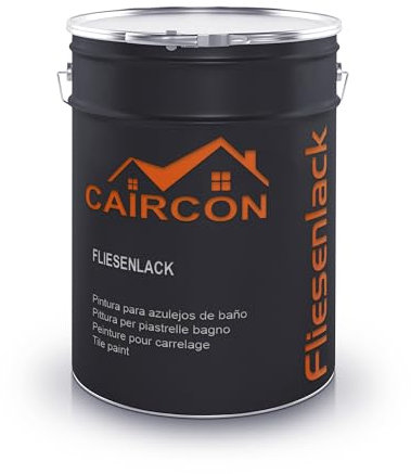 CAIRCON Fliesenlack Schwarz Fliesenfarbe Badezimmer Küche 2,5L