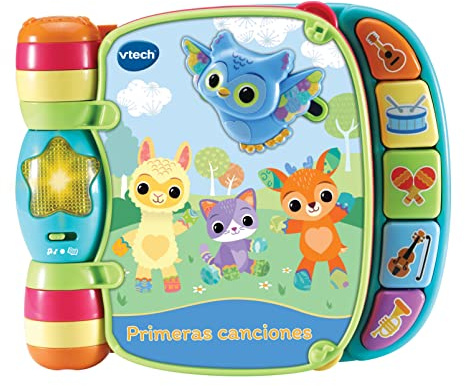 VTech-Baby Primeras Canciones | Libro Interactivo de Aprendizaje | Juguete para bebés +6 Meses | Multicolor | Versión ESP