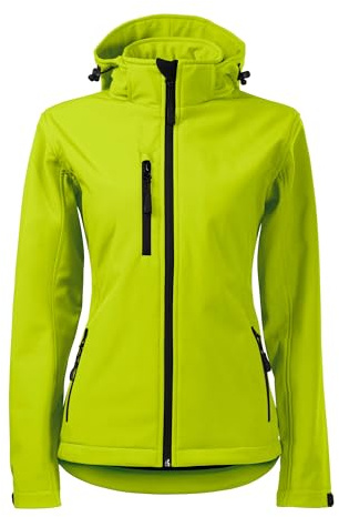 DELUNO Damen Tailliert Outdoor Softshelljacke mit Kapuze - Winddicht Funktions Regen Wasserabweisend Atmungsaktiv Jacke - Neu - Rot Blau Weis Grau - S M L XL 2XL 3XL