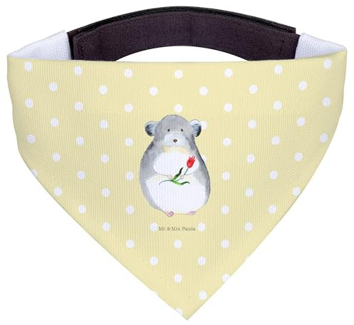 Mr. & Mrs. Panda Hundehalstuch S Chinchilla Blume - Geschenk, Glücklichsein, Liebeskummer, Halstuch, Lustige Sprüche, Tuch, Kleine Hunde, Chaos, Chinchillas, Büro