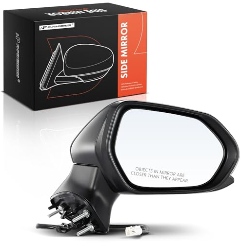 A-Premium Passenger Side Power Door Mirror - Compatible with Toyota Camry 2018-2022 - Non-Heated Manual Folding Black Outside Rear View Mirror - Replace# 8791006800