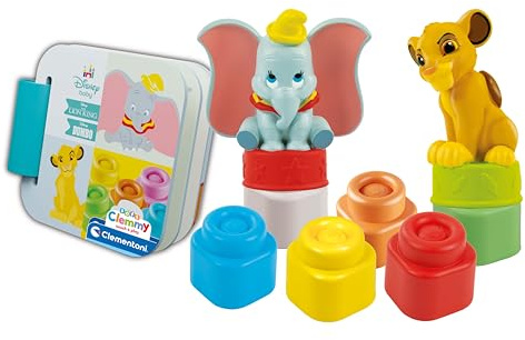 Clementoni Soft Clemmy Disney Classic Spiel-Set - Weiche Bausteine für Babys & Kleinkinder ab 6 Monaten - Sensorik-Spielzeug mit Bauklötzen 17817