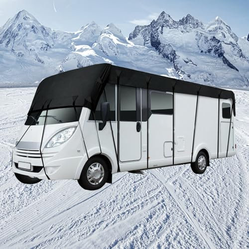 Wohnwagen Wohnmobil Schutzdach, Wohnmobil Abdeckung Schutzhülle, Schutzhülle Wohnwagen Dachabdeckung, Wohnwagen Plane Schützt Vor Staub Und Nässe 210D 5-8.5M (7.5 x 3 m (295,27 x 118,11))
